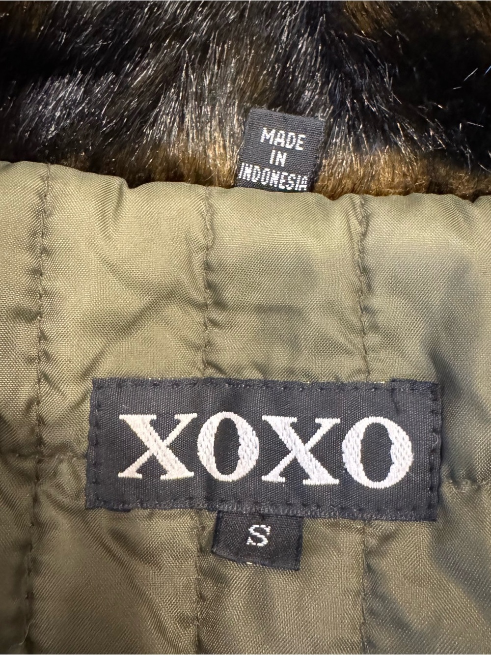 XOXO Y2K 2000s Denim Fur Penny Lane Utility Retro Boho Moto Grunge Fall Winter S - Picture 11 of 11